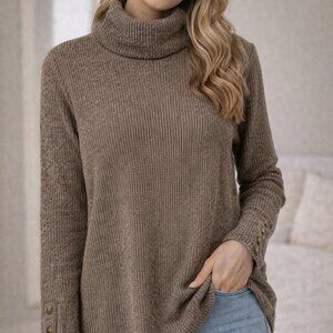 Croft and Barrow Cozy Warm Grey Sweater Size M Warm